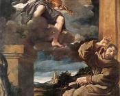 St Francis with an Angel Playing Violin - 圭尔奇诺